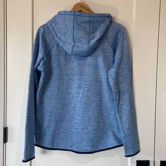 Under Armour Hoodie Swearshirt Size Medium Cold Gear Blue Pocket Thumb Holes - Picture 7 of 9